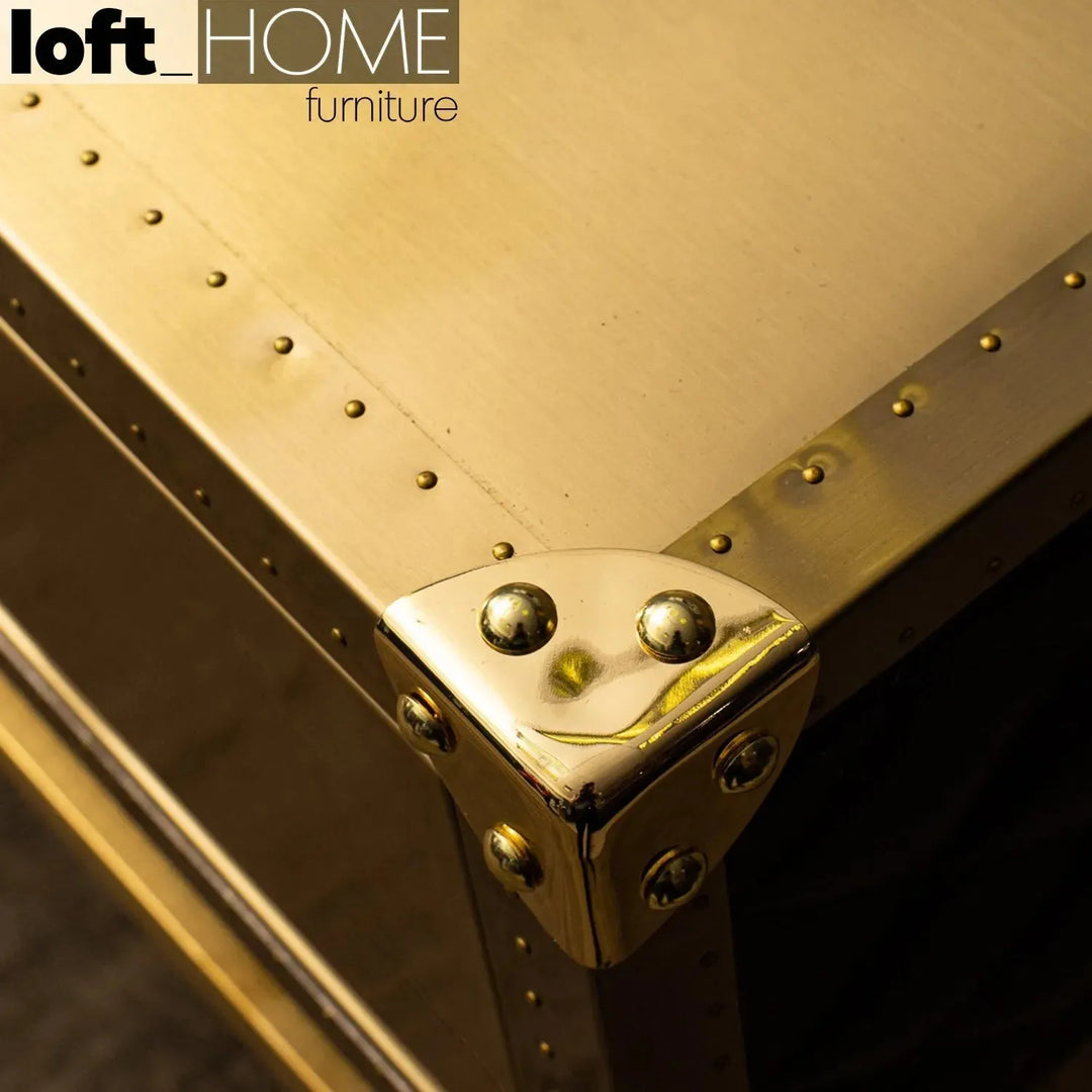 Vintage genuine leather tv console osmond material variants.