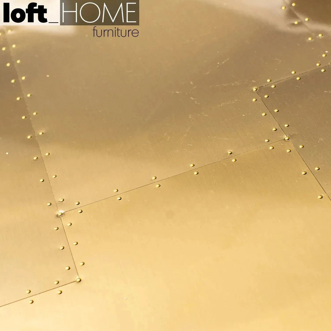 Vintage genuine leather tv console osmond in real life style.