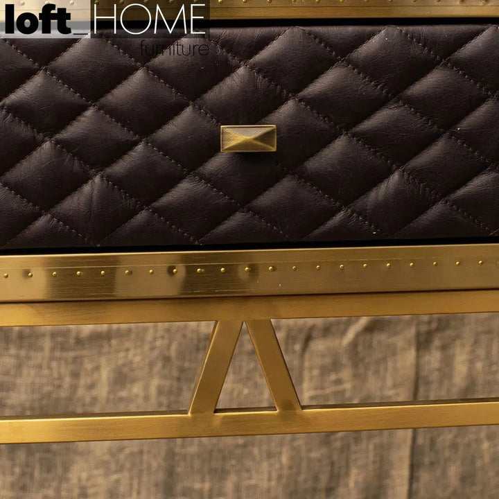 Vintage genuine leather tv console osmond environmental situation.