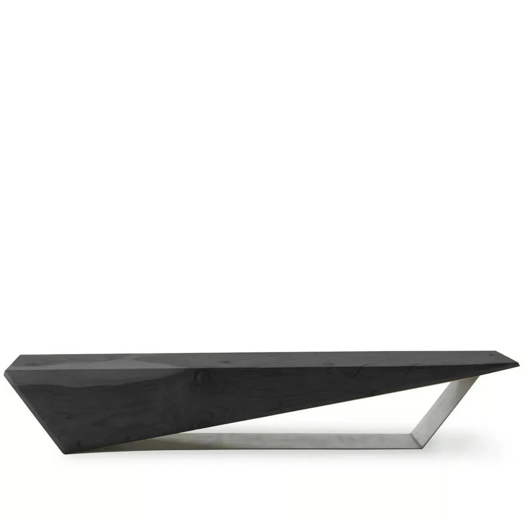 Rustic wood bench wedge detail 3.