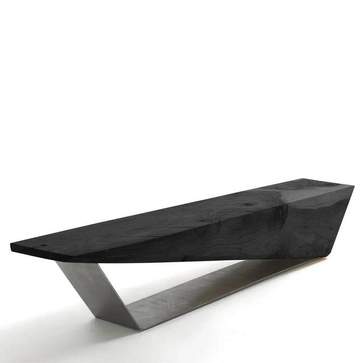 Rustic wood bench wedge environmental situation.