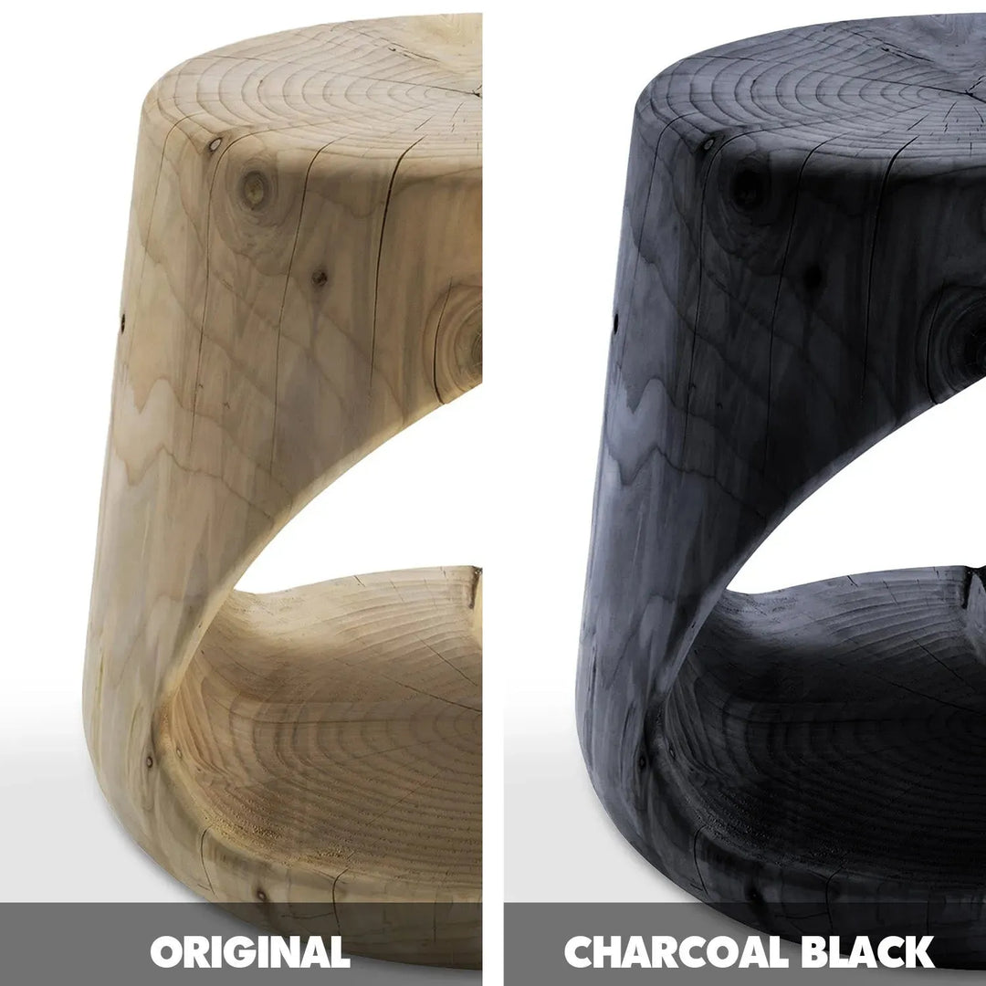 Rustic wood side table geppo color swatches.