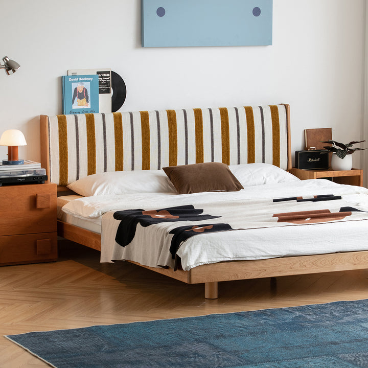 Scandinavian cherry wood bed les situational feels.