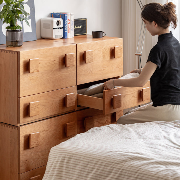 Scandinavian cherry wood cabinet nimbus in still life.