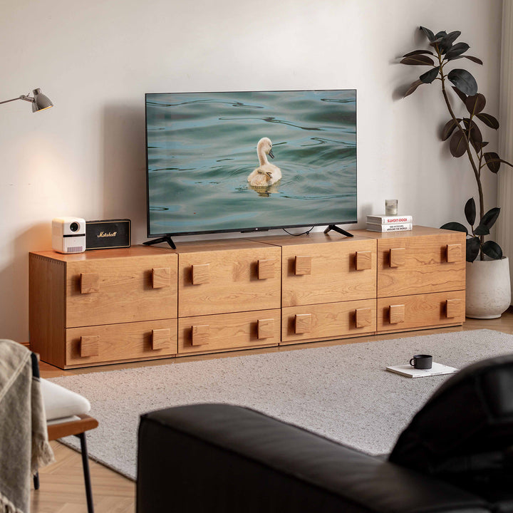 Scandinavian cherry wood cabinet nimbus in details.