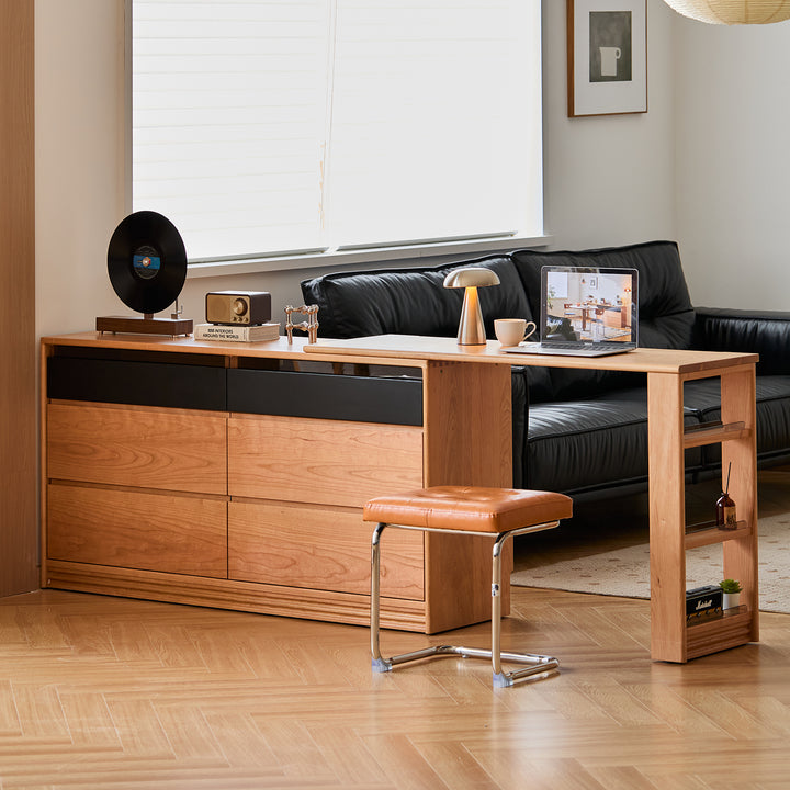 Scandinavian cherry wood dressing table shore environmental situation.