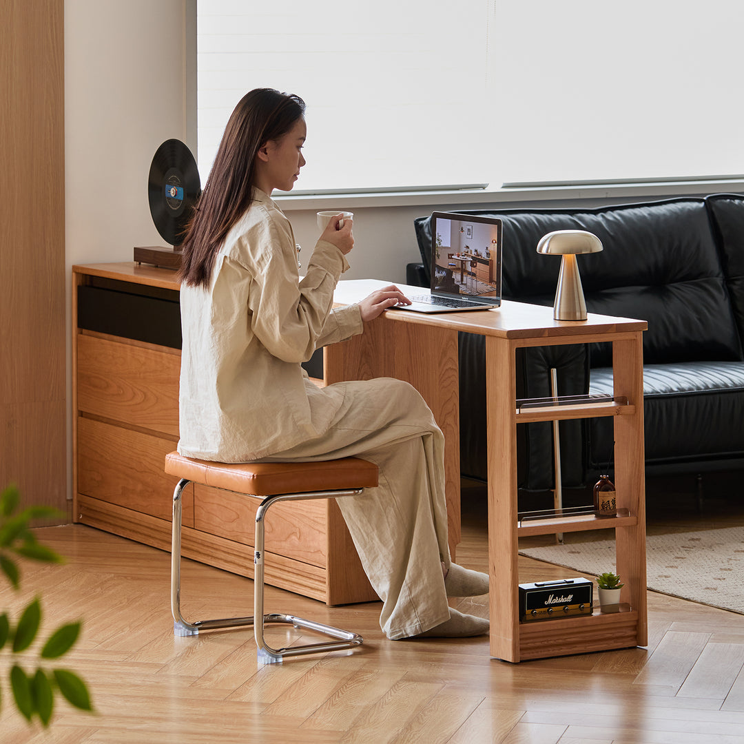 Scandinavian cherry wood dressing table shore conceptual design.