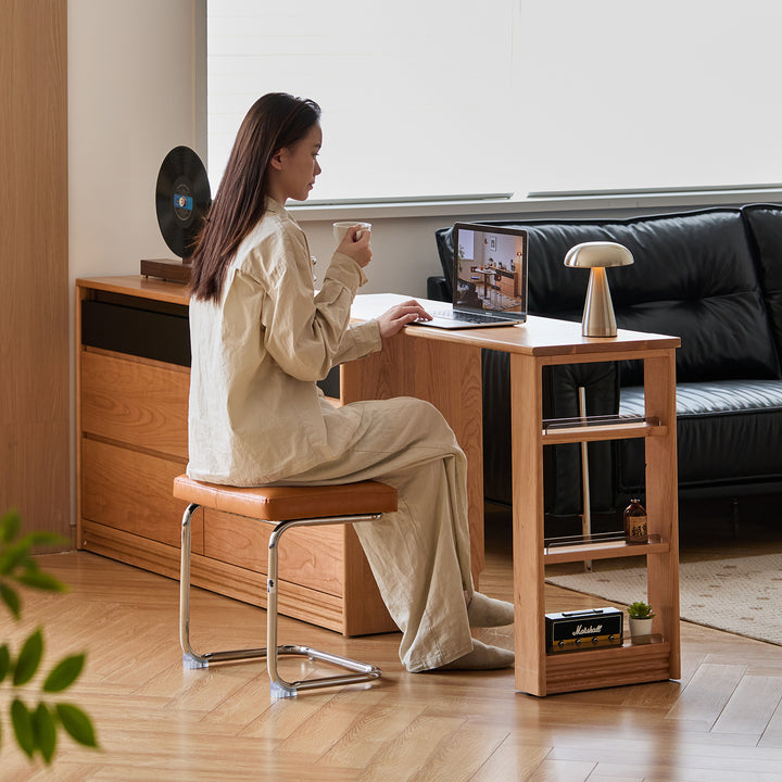 Scandinavian cherry wood dressing table shore conceptual design.