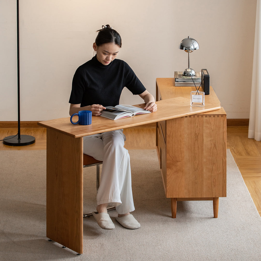 Scandinavian cherry wood dressing table vista environmental situation.