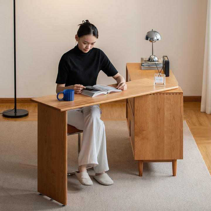 Scandinavian cherry wood dressing table vista environmental situation.