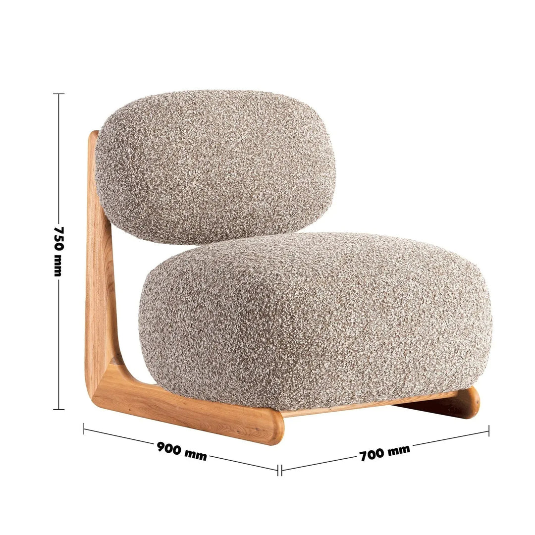 Cream elm wood 1 seater sofa vista size charts.