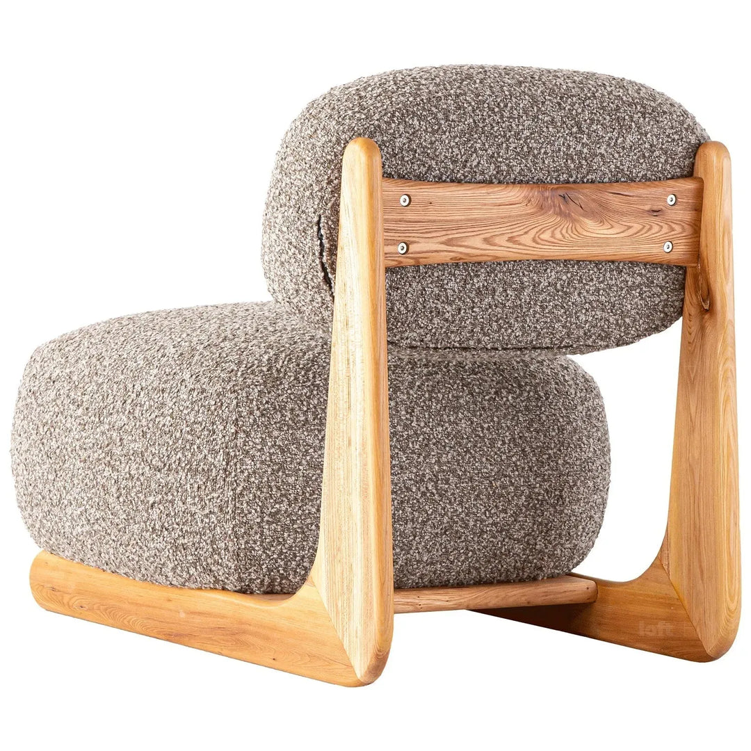 Cream elm wood 1 seater sofa vista with context.