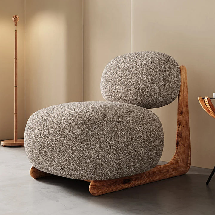 Cream elm wood 1 seater sofa vista primary product view.