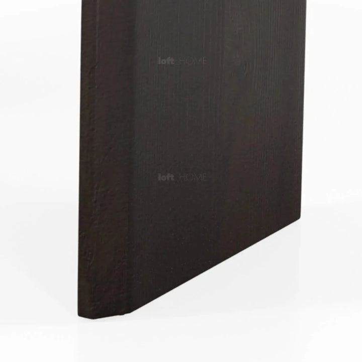 Japandi elm wood dining table zephyr with context.