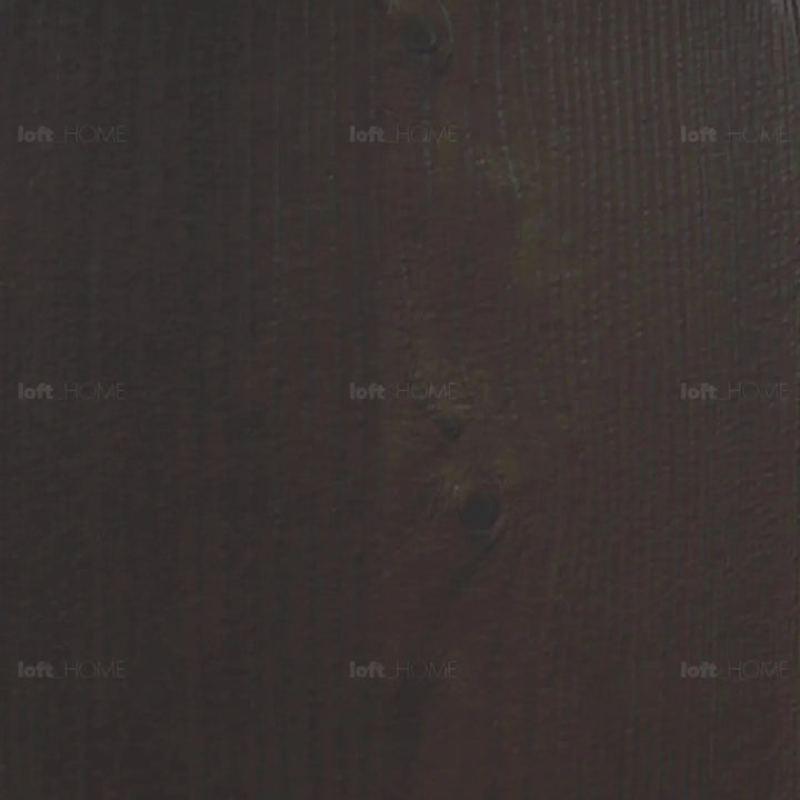 Japandi elm wood dining table zephyr in close up details.