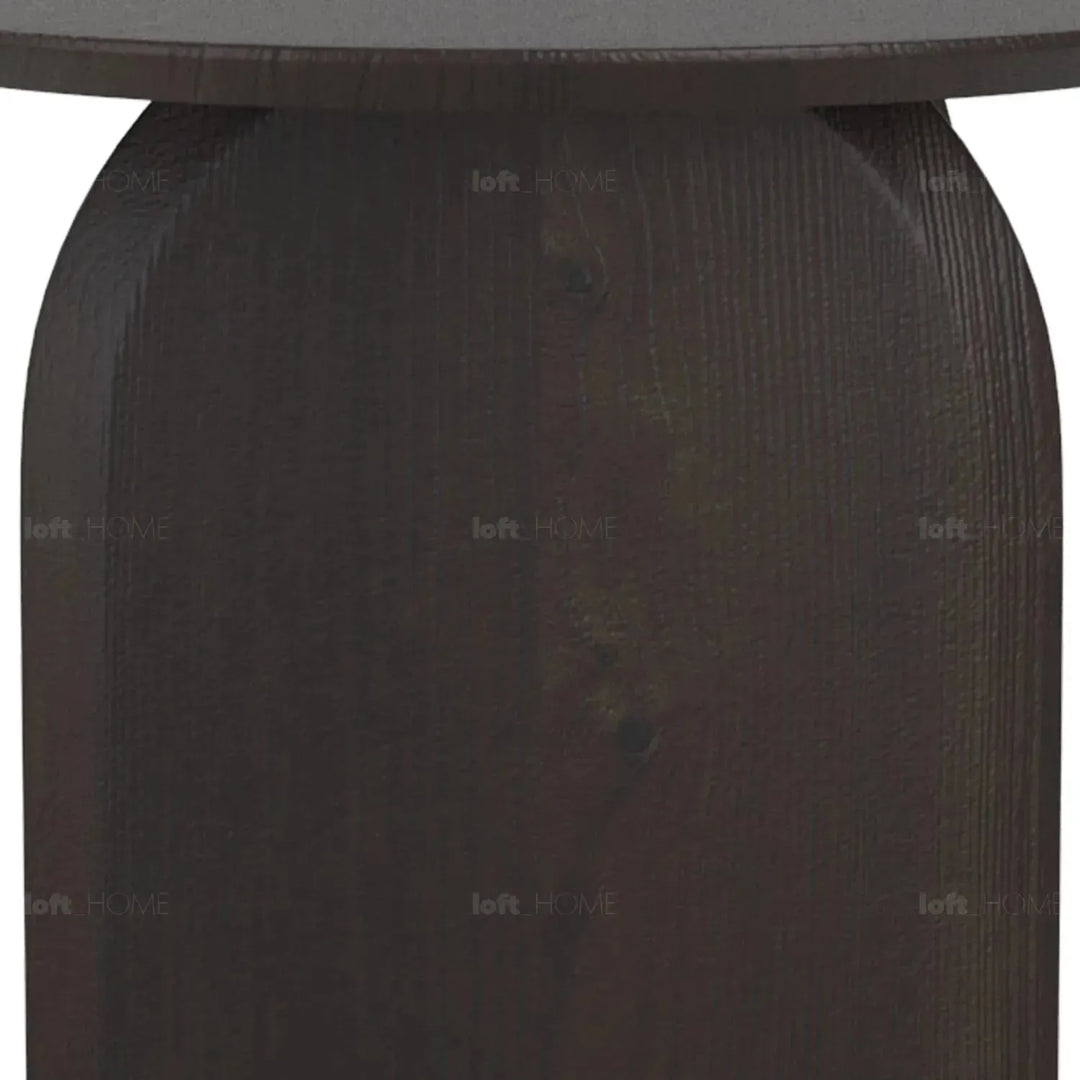 Japandi elm wood dining table zephyr in details.