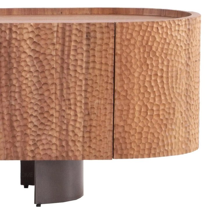 Scandinavian elm wood tv console savvy with context.