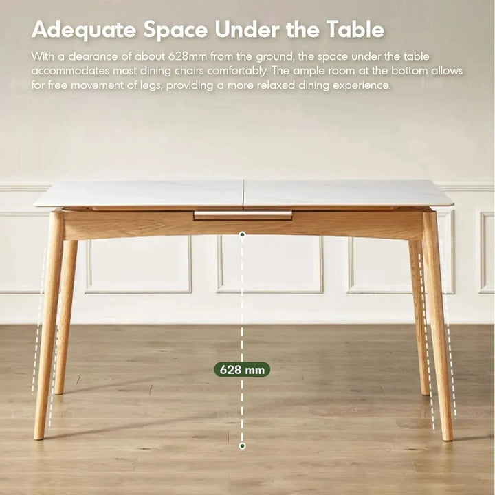 Scandinavian extendable sintered stone dining table graceful charm environmental situation.
