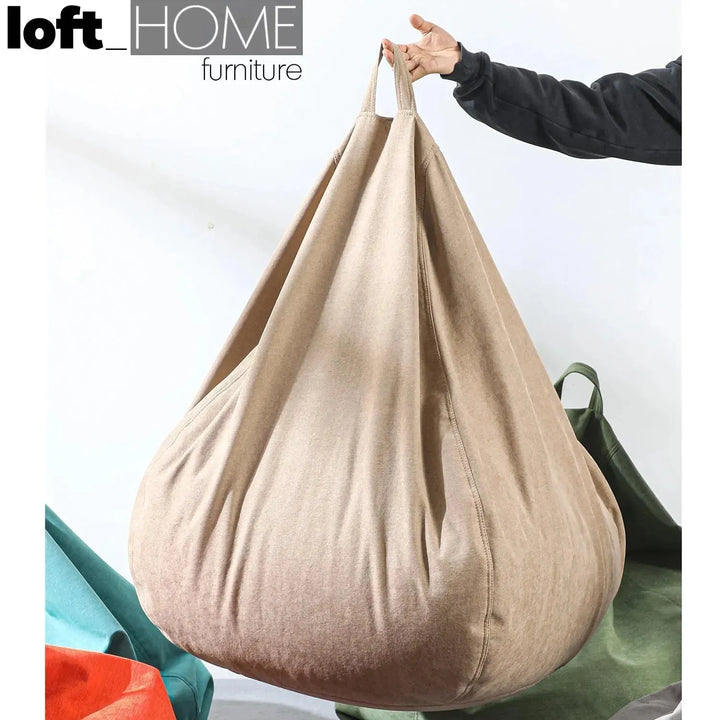 Modern fabric bean bag sofa lelinta material variants.