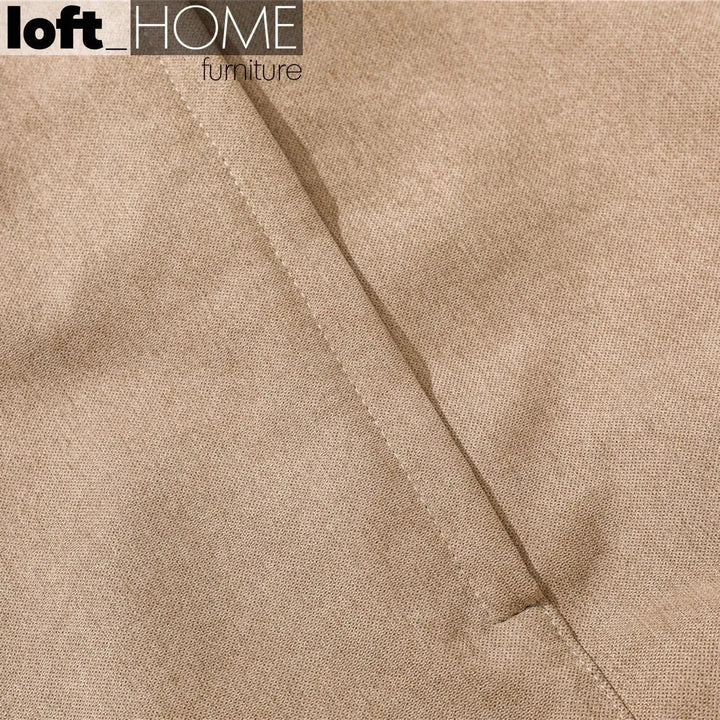 Modern fabric bean bag sofa lelinta in close up details.