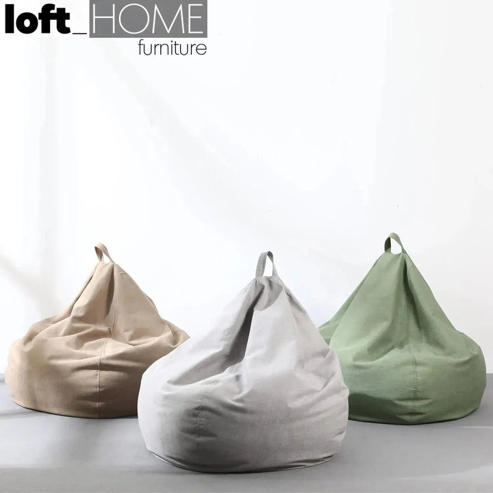 Modern fabric bean bag sofa lelinta layered structure.