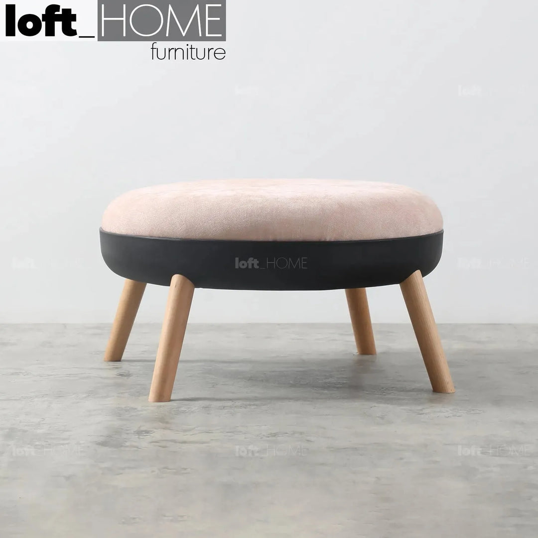 Modern fabric ottoman makron primary product view.