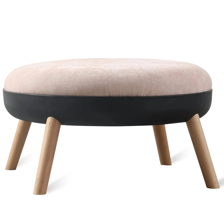 Modern fabric ottoman makron in white background.