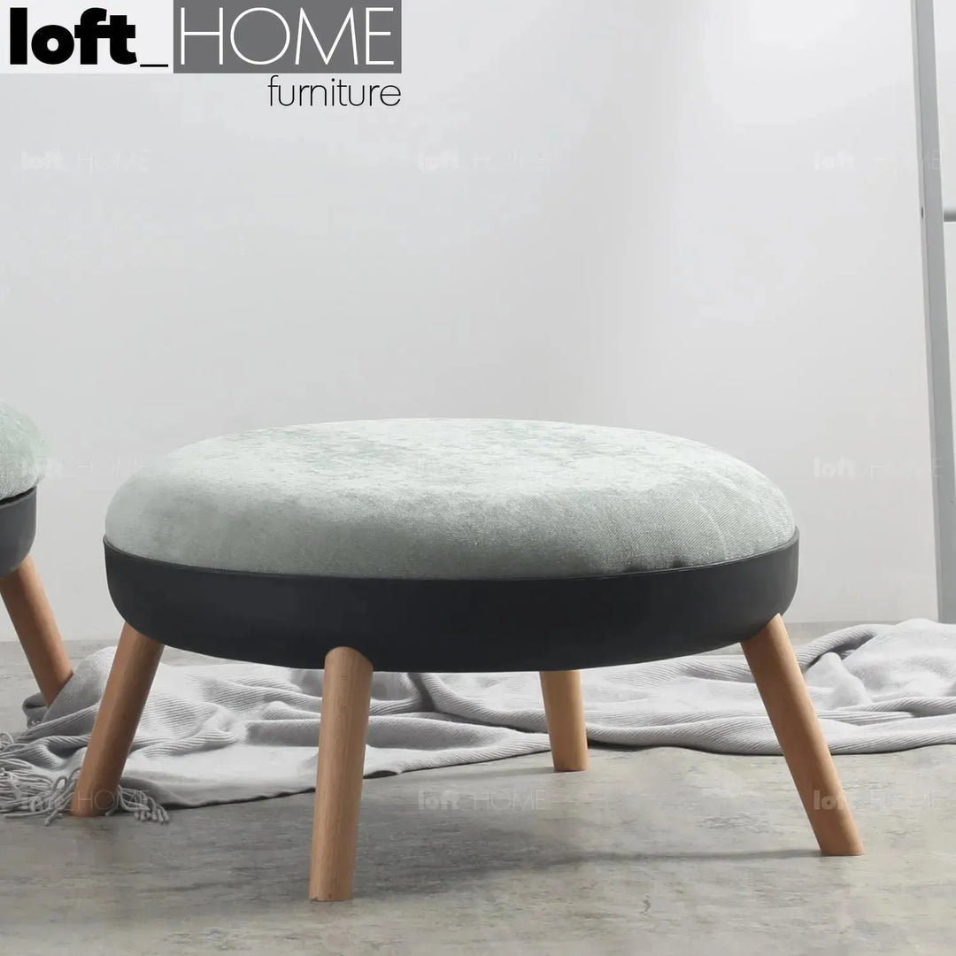 Modern fabric ottoman makron environmental situation.