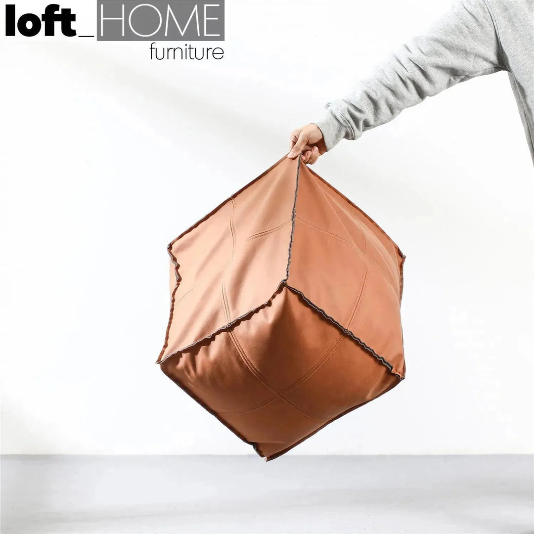 Modern fabric ottoman surya detail 4.