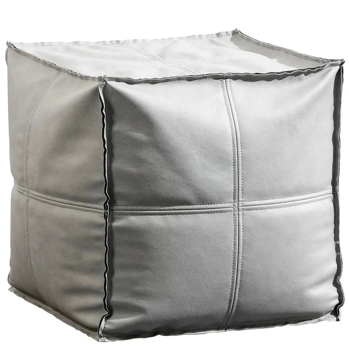 Modern fabric ottoman surya in white background.