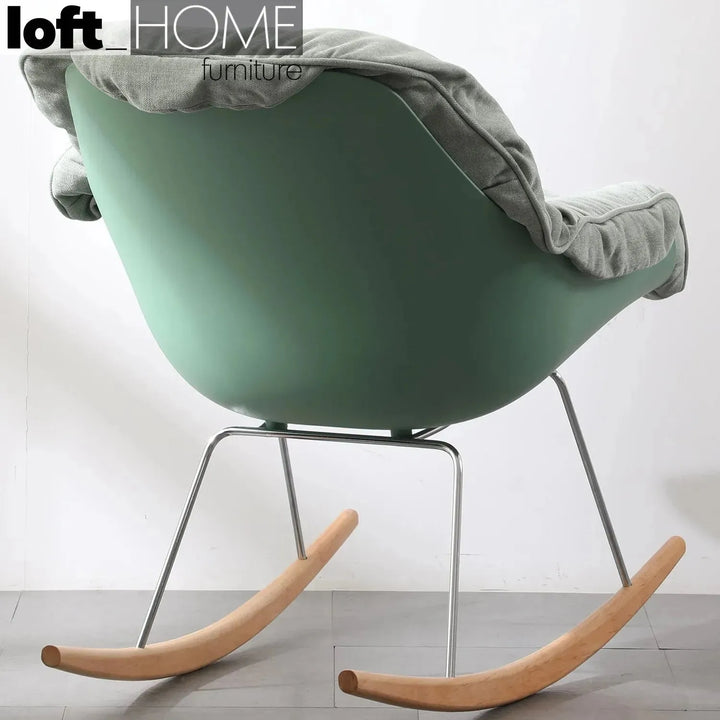 Scandinavian fabric rocking 1 seater sofa kai detail 4.