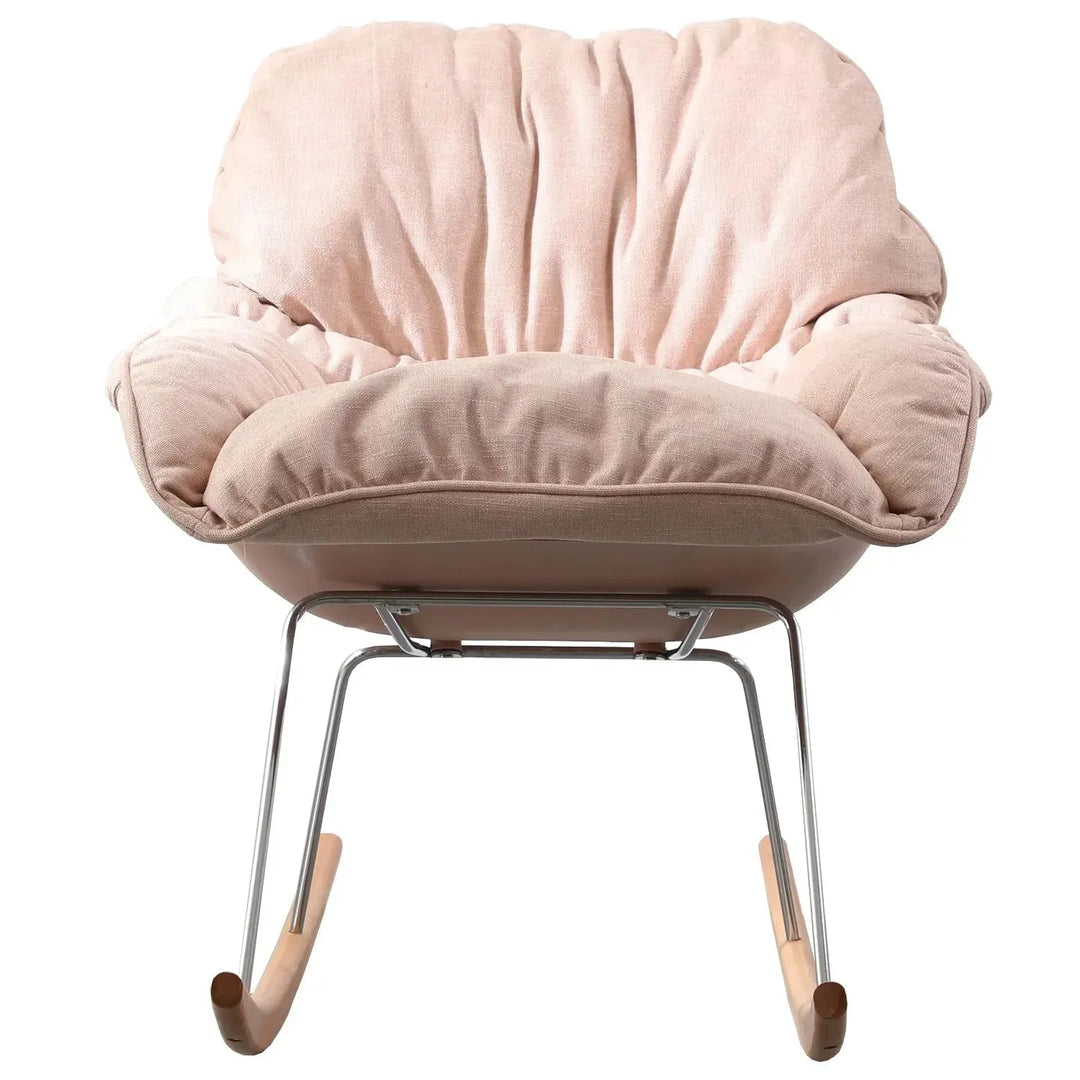 Scandinavian fabric rocking 1 seater sofa kai in details.