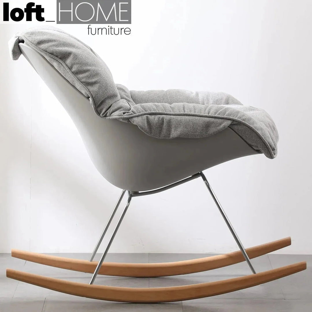 Scandinavian fabric rocking 1 seater sofa kai color swatches.