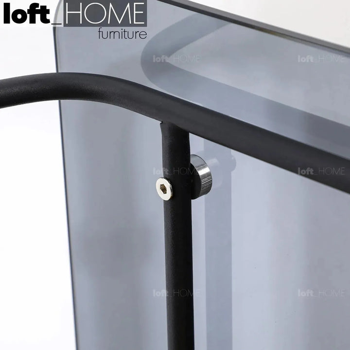 Industrial glass top side table vena environmental situation.