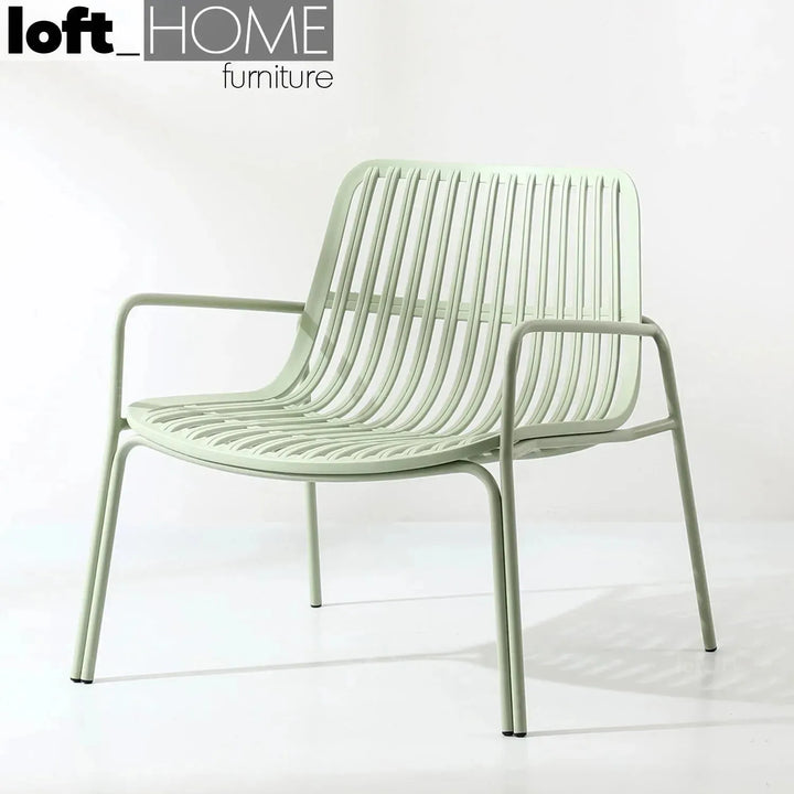 Modern plastic 1 seater sofa rhonda in panoramic view.