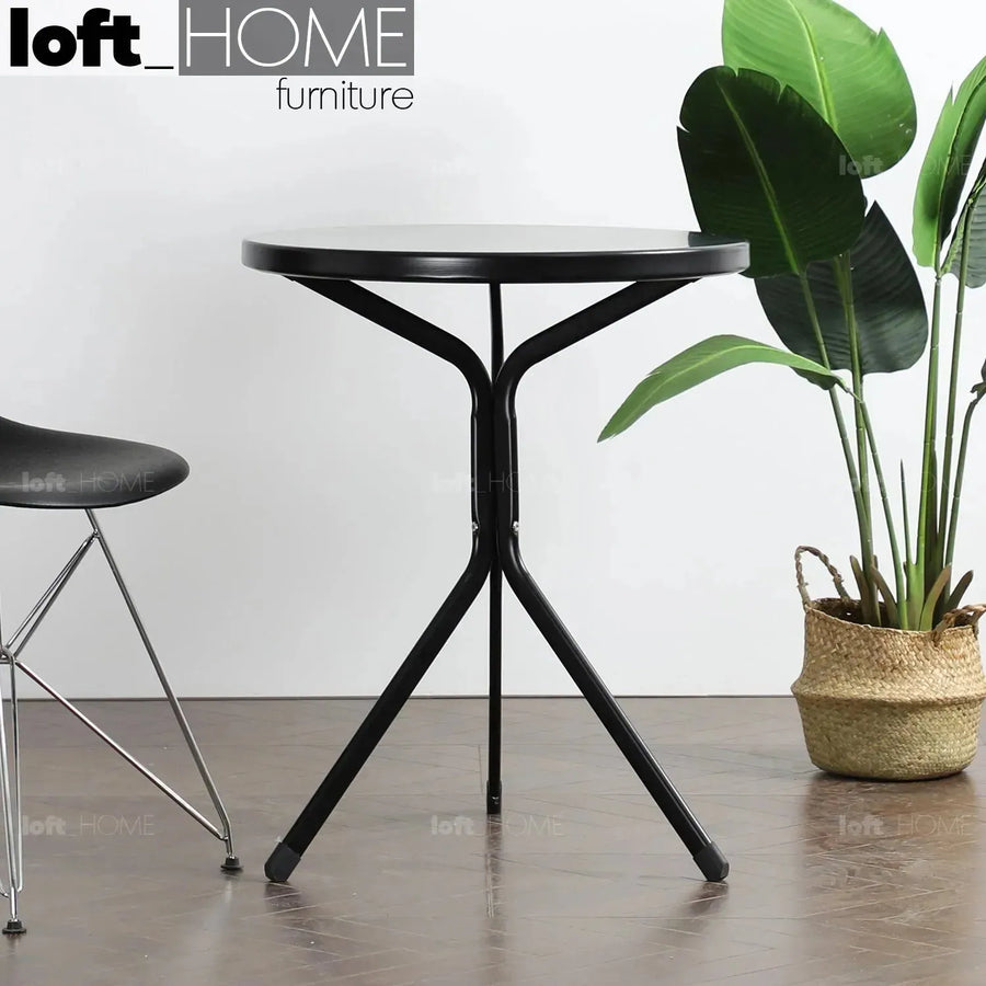 Industrial metal side table alaric primary product view.