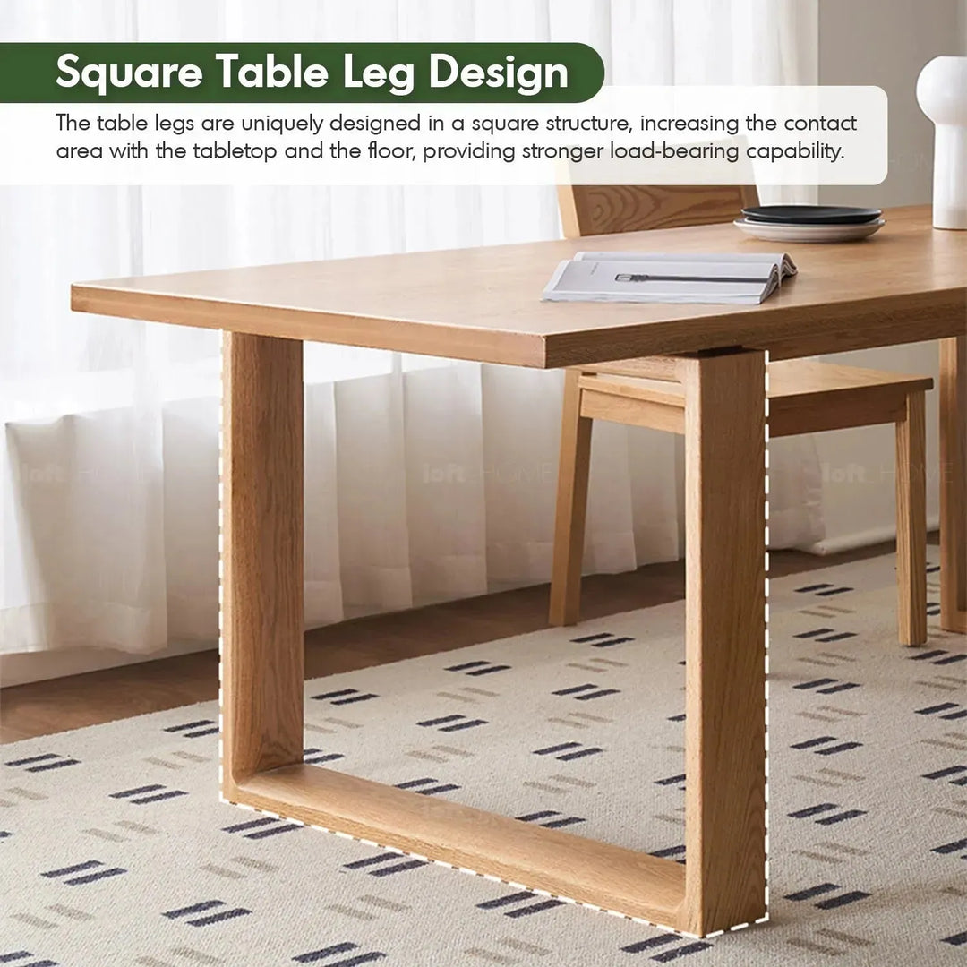 Scandinavian oak wood dining table kumo in real life style.