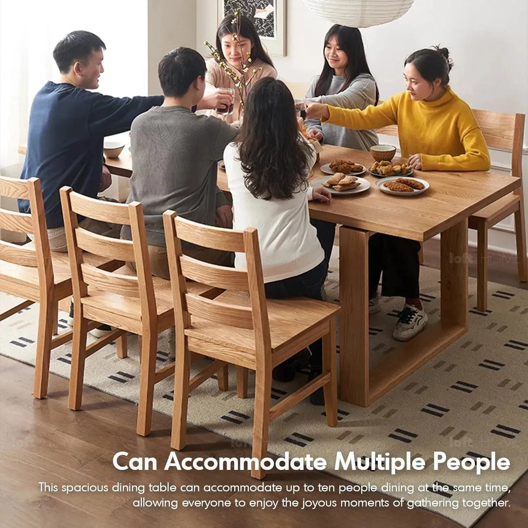 Scandinavian oak wood dining table kumo environmental situation.