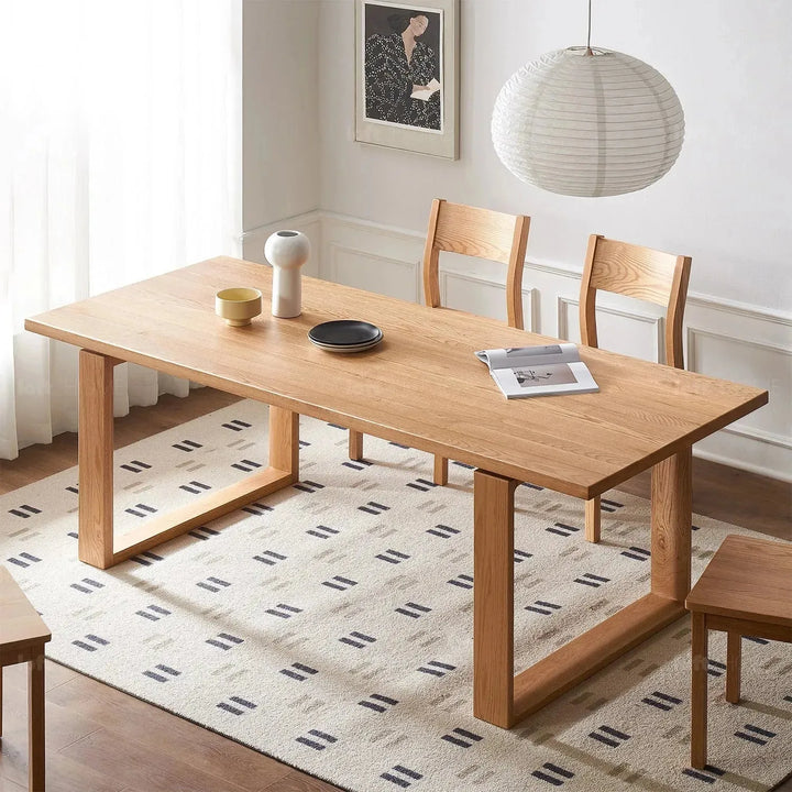 Scandinavian oak wood dining table kumo detail 2.