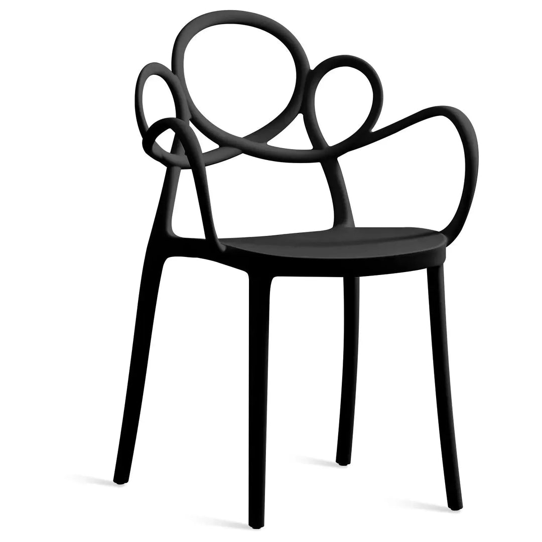 Contemporary plastic armrest dining chair mina environmental situation.
