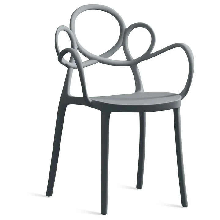 Contemporary plastic armrest dining chair mina situational feels.