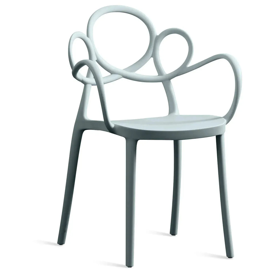 Contemporary plastic armrest dining chair mina conceptual design.