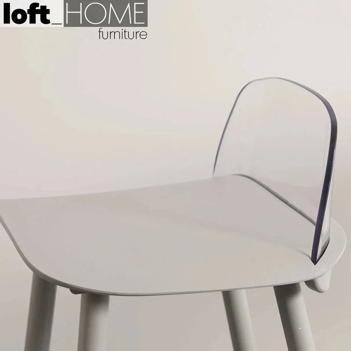 Contemporary plastic bar chair normann pc grey material variants.