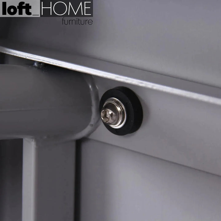 Contemporary plastic bar chair normann pc grey in close up details.