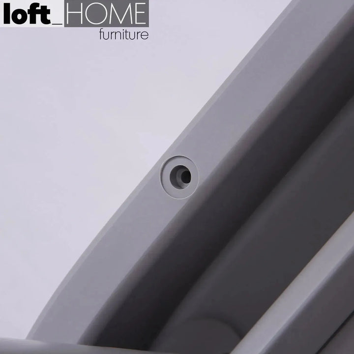 Contemporary plastic bar chair normann pc grey in panoramic view.