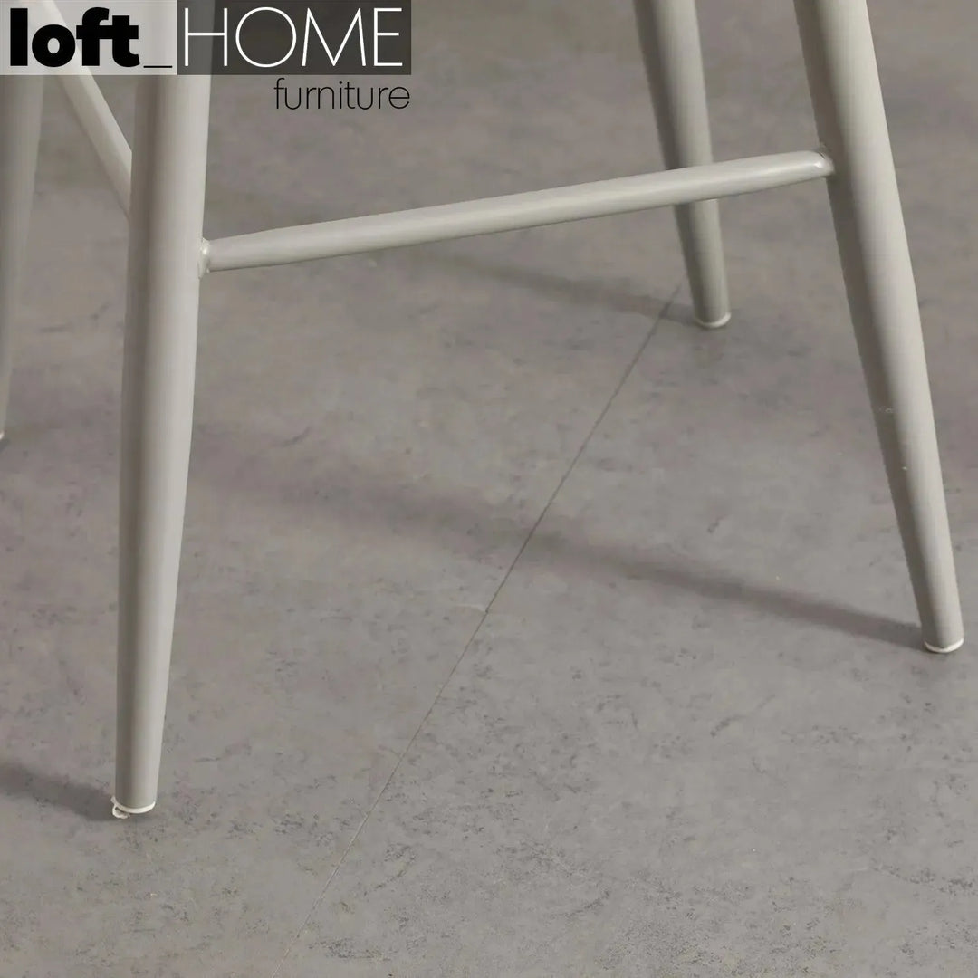 Contemporary plastic bar chair normann pc grey in details.