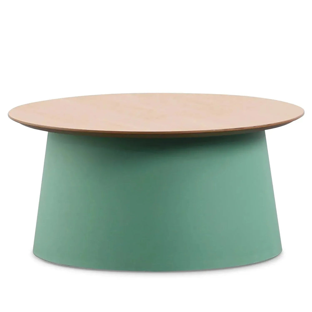 Contemporary plastic coffee table noah in white background.