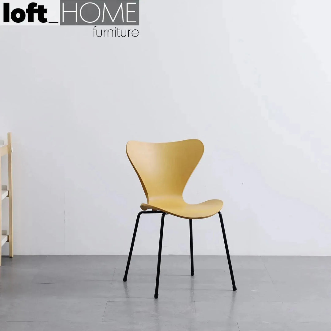 Contemporary plastic dining chair ant primary product view.