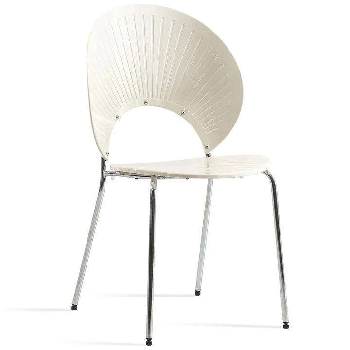 Contemporary plastic dining chair apollo clear layered structure.