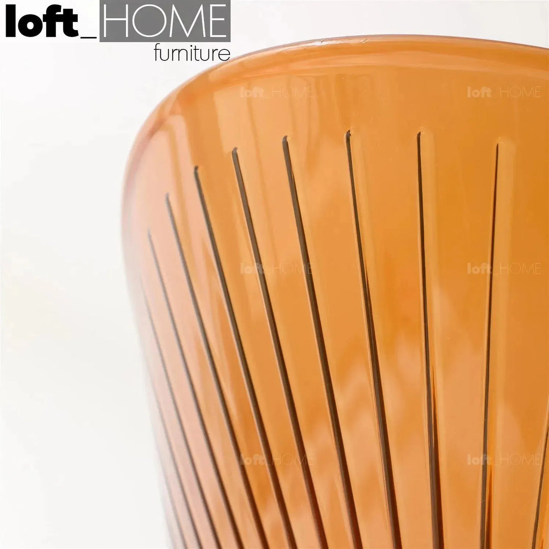 Contemporary plastic dining chair apollo clear with context.